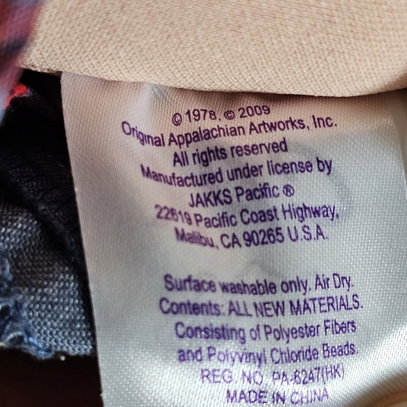 Signed Xavier Roberts Cabbage Patch Doll Missing Front Teeth Boy 18" Brown Hair - Picture 16 of 16